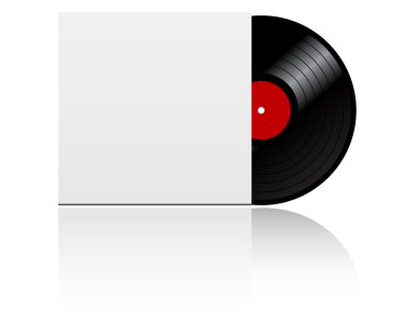 Vinyl record in box clipart