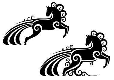 Horse mascot clipart