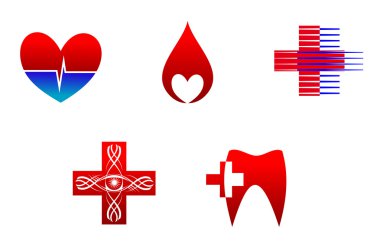 Medicine icons and signs clipart