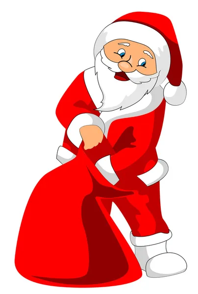 Funny Santa Claus Christmas Icon Symbol — Stock Vector