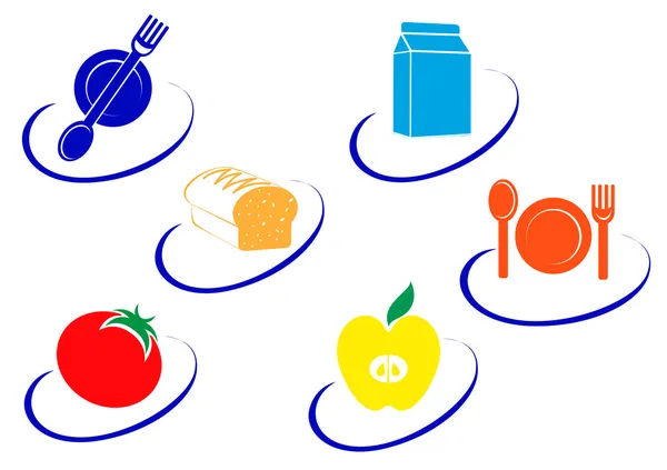 Gıda sembolleri — Stok Vektör