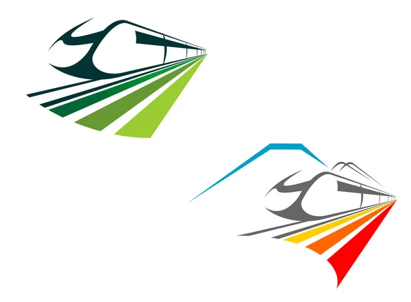 Symboles de chemin de fer et de métro — Image vectorielle