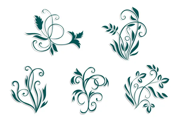 Décorations florales — Image vectorielle