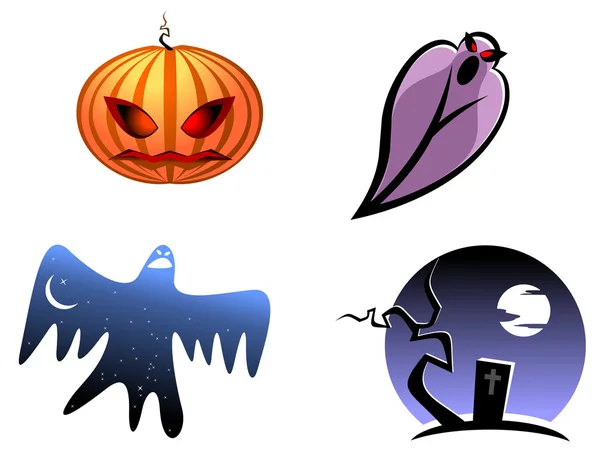 Halloween a ghost ikony — Stockový vektor