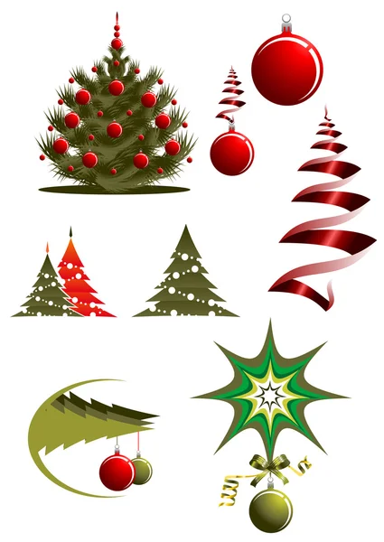 Weihnachtssymbole und Symbole — Stockvektor