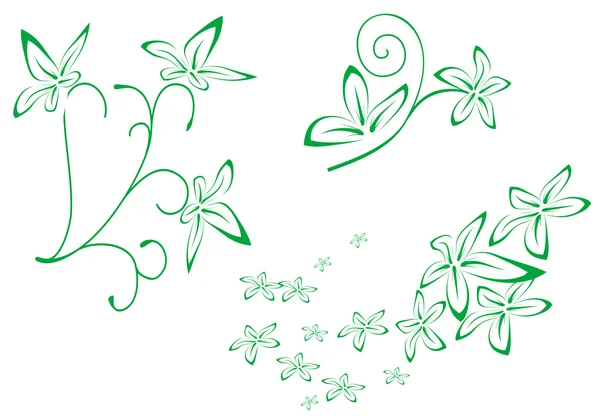 Décorations florales — Image vectorielle
