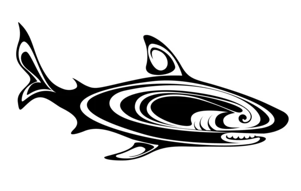 Shark tattoo — Stock Vector