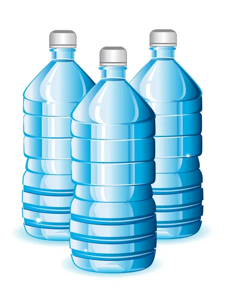 Botellas agua — Vector de stock