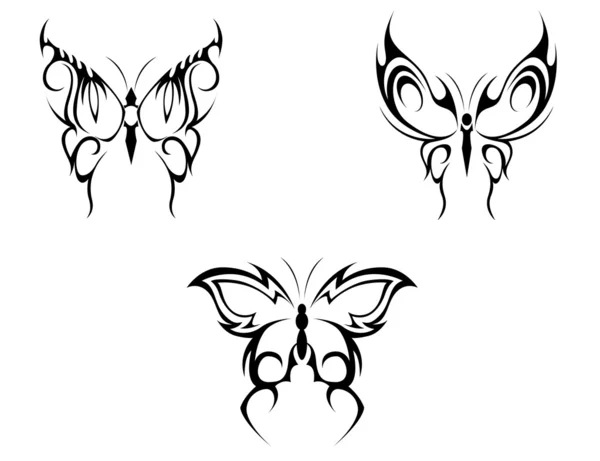 Tatouage papillon — Image vectorielle