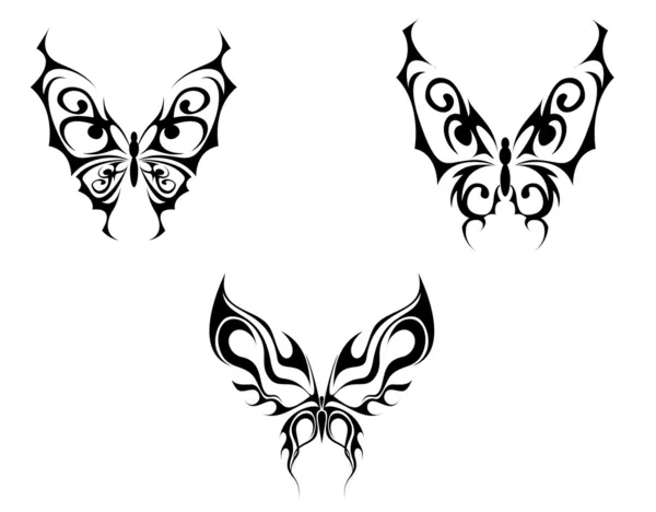 Tatuagem de borboleta — Vetor de Stock