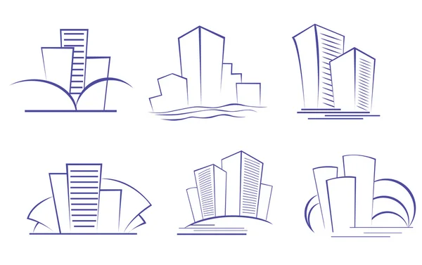Conjunto Símbolos Construcción Modernos Para Diseño — Archivo Imágenes Vectoriales