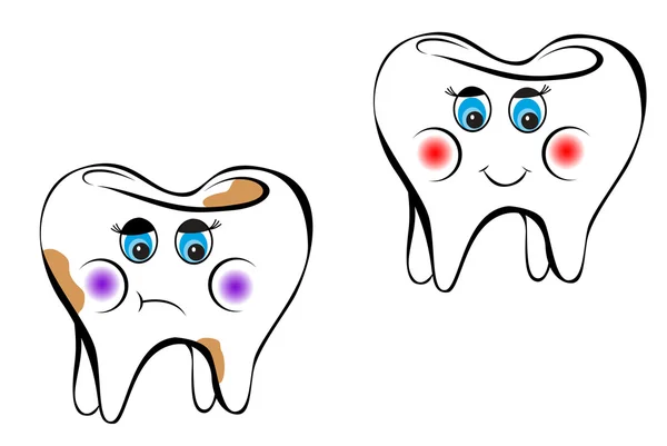 Bílé Zuby Jako Koncept Zdraví Nebo Symbol — Stockový vektor