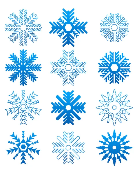 雪の白で隔離される設計のためのセット — ストックベクタ