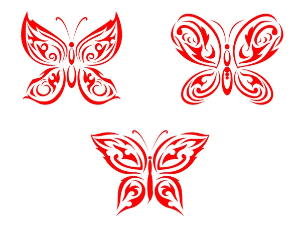 Pillangó tetoválás — Stock Vector