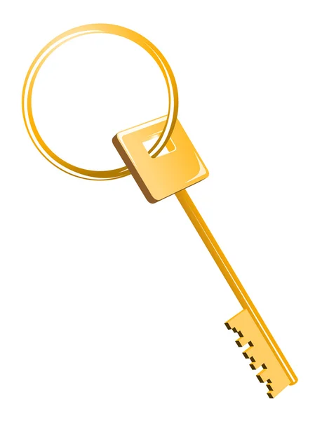 Gold key — Stock Vector