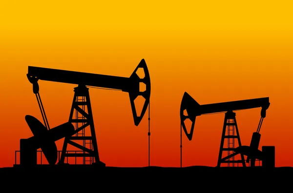 Oljefält Som Ett Begrepp För Oljeindustrin — Stock vektor