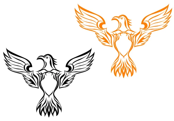 鹰头作为吉祥物或纹身 — 图库矢量图片