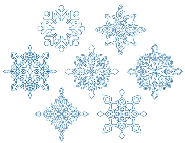 Set of snowflakes — Stock Vector
