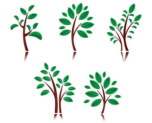 Träd symboler — Stock vektor