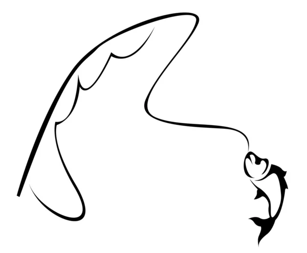 Символ Риболовлі Ізольований Білому Дизайну — стоковий вектор