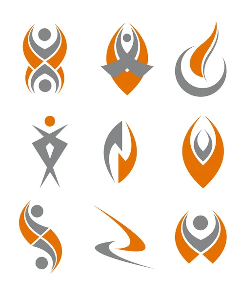 Set of abstract symbols — Stock Vector