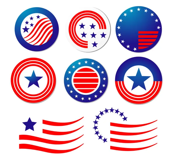 Amerikan vatansever sembolleri — Stok Vektör