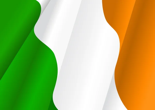 Vlag Van Ierland Voor Ontwerp Als Achtergrond Textuur — Stockvector