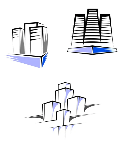 Symboles Immobiliers Pour Conception Décoration — Image vectorielle