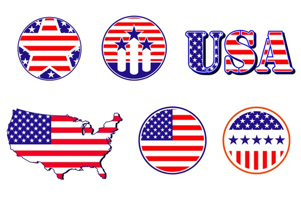 Simboli patriottici americani — Vettoriale Stock
