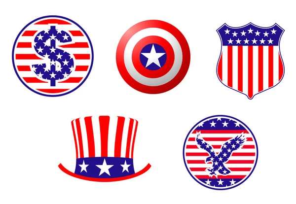 Symboles patriotiques américains — Image vectorielle