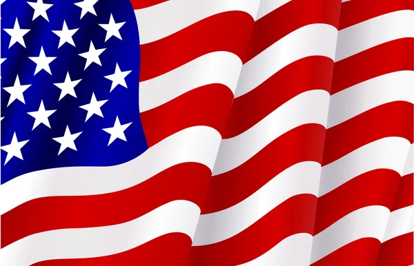 Flagge Der Usa Für Design Als Hintergrund Oder Textur — Stockvektor