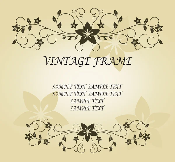 Vintage Frame Victorian Style Ornate Design — Stock Vector