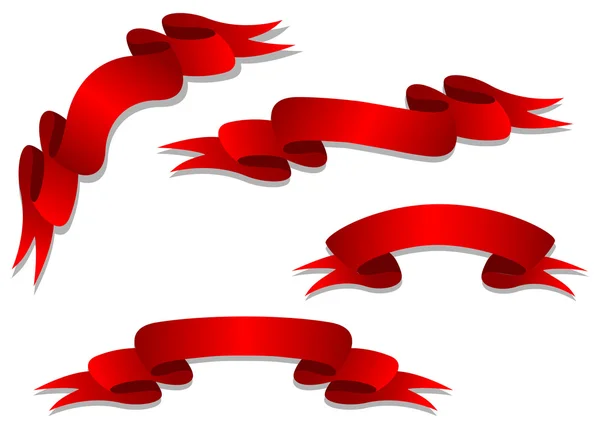 Rubans rouges — Image vectorielle