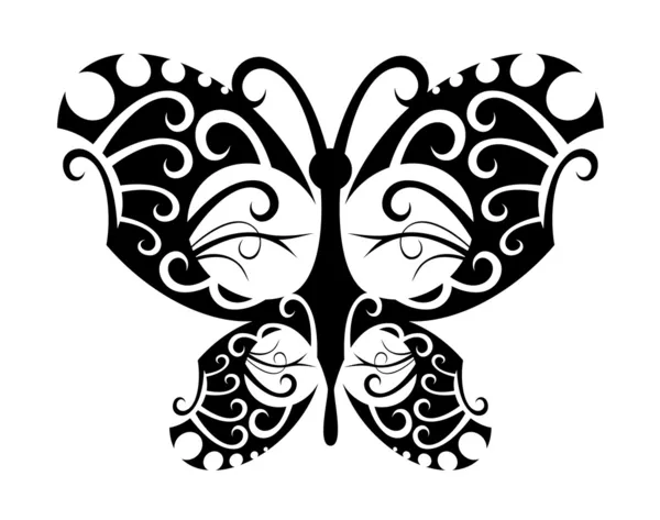 Papillon de tatouage — Image vectorielle