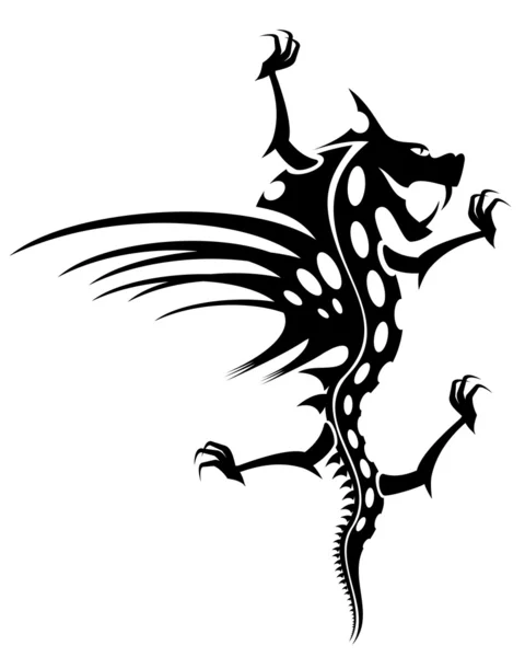 Dragón tatuaje — Vector de stock