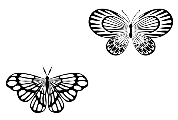 Mariposa tatuaje — Vector de stock