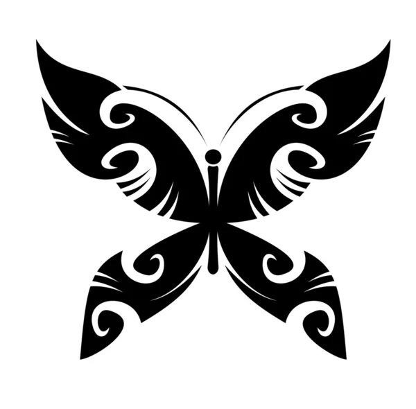 Schmetterling-Tätowierung — Stockvektor