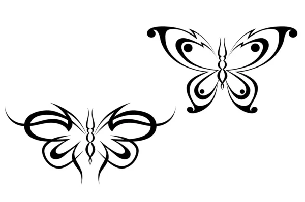 Schmetterling-Tätowierung — Stockvektor