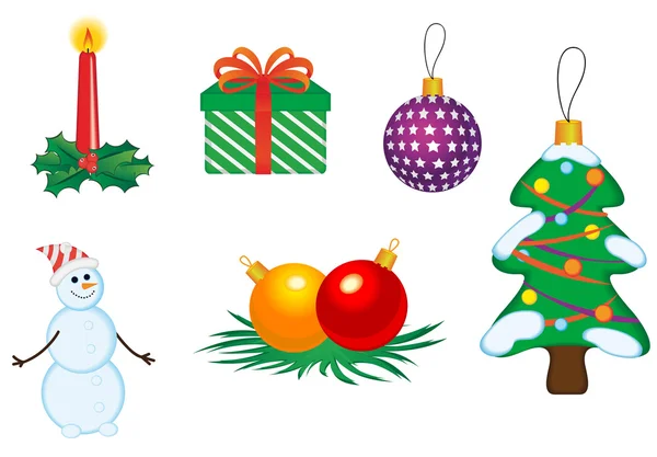 Christmas icons and symbols — Stock Vector