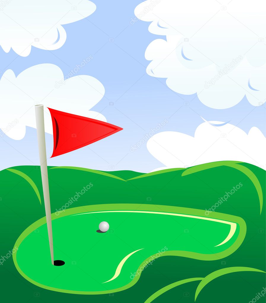 Golf field landscape as a concept of golf game