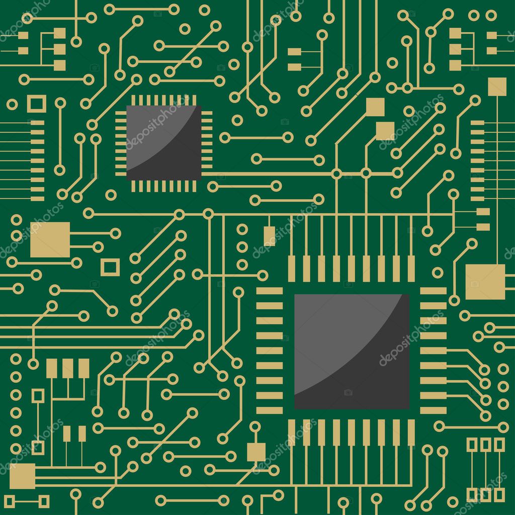 Microcircuit — Stock Vector © Seamartini #4657568