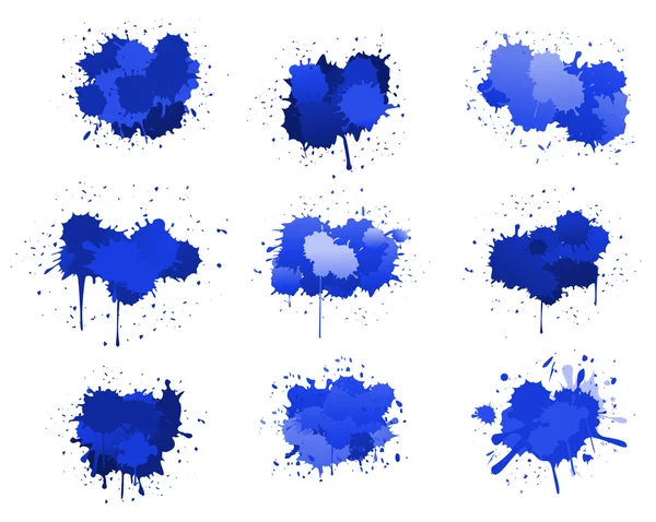 Bombole di inchiostro blu — Vettoriale Stock
