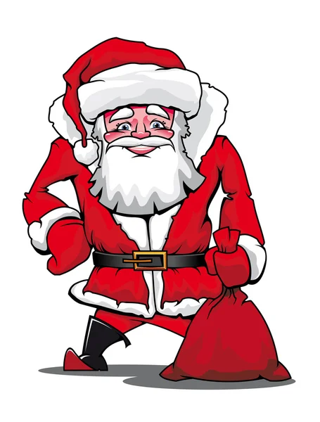 Zábavné Santa Clause Jako Vánoční Ikony Nebo Symbol — Stockový vektor