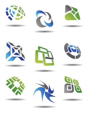 Set of abstract symbols clipart