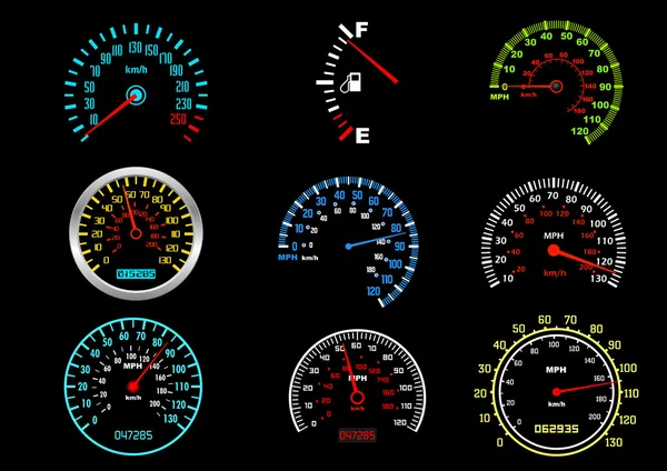 Набір Автомобільних Швидкостей Гоночного Дизайну — стоковий вектор