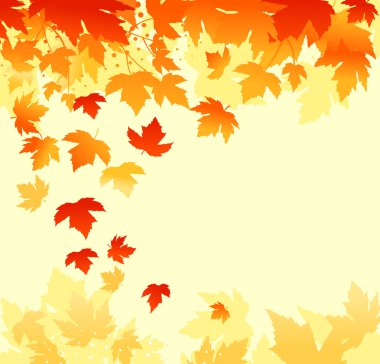 Autumn leaves background clipart