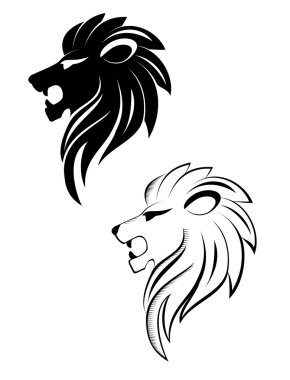 Lion head clipart