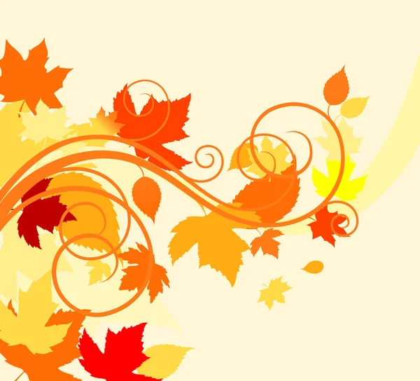 Πολύχρωμο Φθινόπωρο Αφήνει Υπόβαθρο Για Την Ημέρα Των Ευχαριστιών Σχεδιασμού — Διανυσματικό Αρχείο