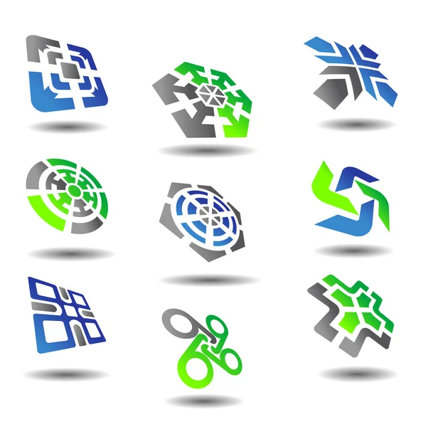 Aantal Verschillende Abstracte Symbolen Voor Ontwerp — Stockvector