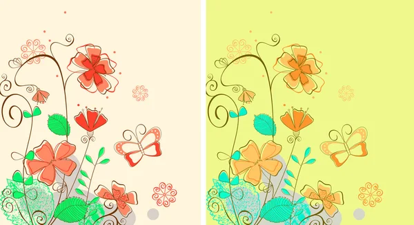 花卉图案作为背景设计 — 图库矢量图片